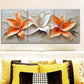 3pcs  Oil painting orange lilies Metal Print Ready to Hang Art