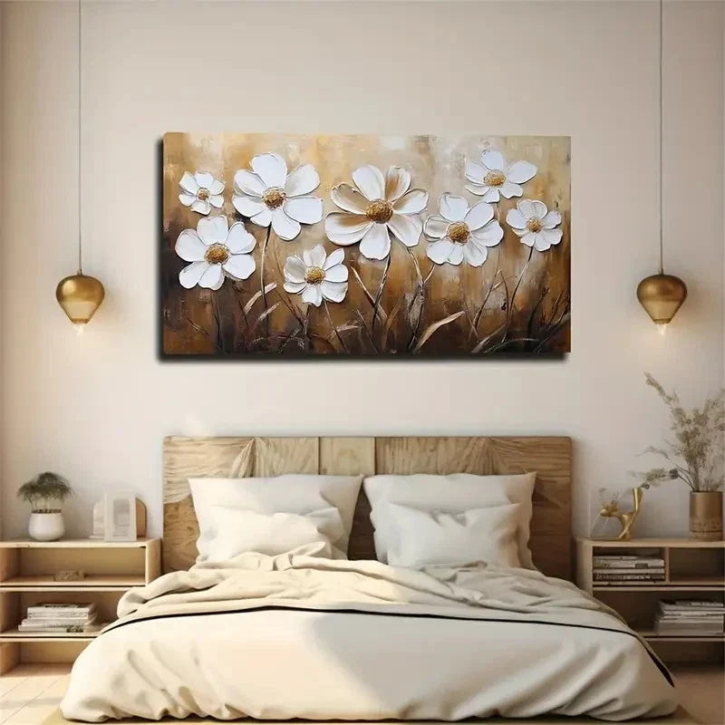 Flowers Landscape Abstract Wall Art Canvas Office Home Room Framed 120x60cm