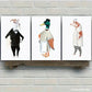 3pcs Design of a Mallard Duck Goat And Pig Animal Metal Print Ready to Hang Art