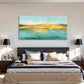 Serene Lake & Mountain Vintage Wall Art Canvas Office Home Room Framed 120x60cm