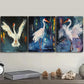 3pcs The White Crane Spreads Its Wings Metal Print Ready to Hang Art