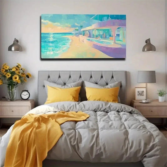 The Desirable Beach Scenery Wall Art Canvas Office Home Room Framed 120x60cm