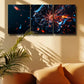 3pcs Shattered Glass Design Metal Print Ready to Hang Art
