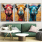 3pcs Colorful Desert Camel Animal Metal Print Ready to Hang Art