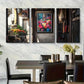 3pcs Vibrant Flower Colorful Bouquet Modern Metal Print Ready to Hang Art