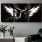 3pcs Black and White Corner Fantasy Creatures Metal Print Ready to Hang Art