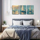 3pcs Sailboats Water Sky Canvas Framed 40x60cm - High Quality Print 100% Australian Made Wall Canvas Ready to Hang
