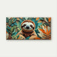Relaxed Sloth Wall Art Canvas Office Home Room Framed 120x60cm