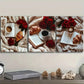 3pcs  A book, red roses, bread Metal Print Ready to Hang Art