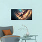 3pcs Retro Pterosauria in Clouds Metal Print Ready to Hang Art