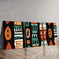 3pcs African patterns Shapes Colors Designs  Wall Art Set Canvas Framed 40x60cm - High Quality Print 100% Australian Made Wall Canvas Ready to Hang