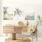3pcs Ocean Coastal & Palm Tree Design Metal Print Ready to Hang Art