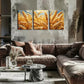 3pcs  Yellow Wheat Fields Wall Art Set Canvas Framed 40x60cm - High Quality Print 100% Australian Made Wall Canvas Ready to Hang