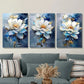 3pcs Floral Modern Luxury Ink Painting Metal Print Ready to Hang Art