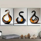 3pcs  Snake glass sculpture Circular  Wall Art Set Canvas Framed 40x60cm - High Quality Print 100% Australian Made Wall Canvas Ready to Hang