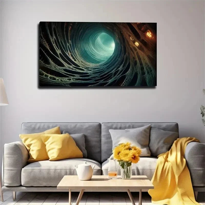 Modern Bohemian Abstract Wall Art Canvas Office Home Room Framed 80x45cm