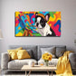 Painting Of The Dog Perfect Wall Art Canvas Office Home Room Framed 120x60cm