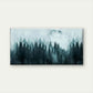 Teal & Green Misty Mountain Wall Art Canvas Office Home Room Framed 80x45cm
