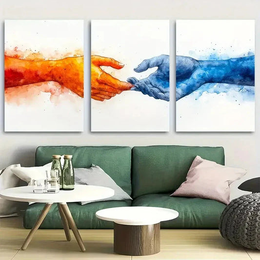 3pcs Hold On to Peace Embrace Calm Joy Positivity Metal Print Ready to Hang Art