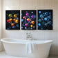 3pcs Vibrant Abstract Spheres Connected Perfect Wall Art Set Canvas Framed 40x60cm - High Quality Print 100% Australian Made Wall Canvas Ready to Hang