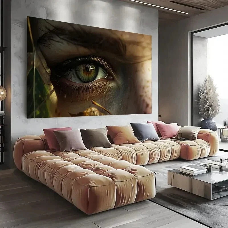 Realistic Human Eye Wall Art wall canvas office home room framed 120x60cm