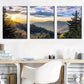 3pcs Featuring Mountain Sunset Forest Nature Wall Art Set Canvas Framed 40x60cm - High Quality Print 100% Australian Made Wall Canvas Ready to Hang