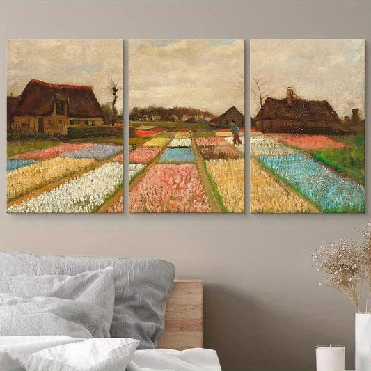 3pcs Rural and Natural Landscapes Metal Print Ready to Hang Art
