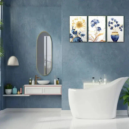 3pcs Decor Style Mosaic Art Metal Print Ready to Hang Art
