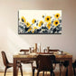Black Leaves On Light Beige Wall Art Canvas Office Home Room Framed 120x60cm