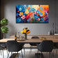 Vibrant Butterfly Floral Wall Art canvas office home room framed 120x60cm