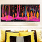 3pcs   Pink people in the woods Wall Art Set Canvas Framed 40x60cm - High Quality Print 100% Australian Made Wall Canvas Ready to Hang