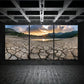 3pcs Sunset Lake Big Mountain Metal Print Ready to Hang Art