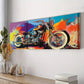 3pcs Vibrant Motorcycle Modern Oil High-Quality Wall Art Set Canvas Framed 40x60cm - High Quality Print 100% Australian Made Wall Canvas Ready to Hang