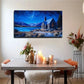 Lakeside Night Scene Wall Art Canvas Office Home Room Framed 80x45cm