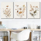3pcs Flower Natural Plant Little wild flower Metal Print Ready to Hang Art