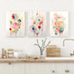 3pcs Yellow And Gold Abstract Circles Metal Print Ready to Hang Art