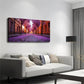 Trees Falling Purple Petals Wall Art Canvas Office Home Room Framed 120x60cm