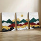 3pcs Contemporary Geometric Landscape  Wall Art Set Canvas Framed 40x60cm - High Quality Print 100% Australian Made Wall Canvas Ready to Hang
