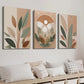 3pcs Bohemian Style Leaf & Nature Elements Wall Art Set Canvas Framed 40x60cm - High Quality Print 100% Australian Made Wall Canvas Ready to Hang