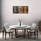 3pcs Majestic Leopard Print Animal Poster Metal Print Ready to Hang Art