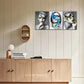 3pcs Butterfly & Beauty Character Posters, Metal Print Ready to Hang Art