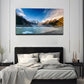 Stunning Melting Glacier Wall Art Canvas Office Home Room Framed 80x45cm