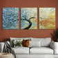 3pcs Abstract Floral Canvas Wall Art Painting Metal Print Ready to Hang Art