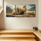 3pcs Massive Dust Explosion Design Metal Print Ready to Hang Art