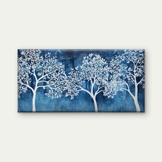 Trees Night Nature Perfect Wall Art Canvas Office Home Room Framed 80x45cm