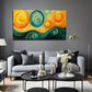 Vibrant Vortex Pattern Suitable Wall Art Canvas Office Home Room Framed 120x60cm