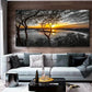During Sunset Bright Sky wall canvas office home room framed 80x45cm