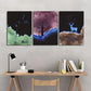 3pcs Sika deer, landscape art Metal Print Ready to Hang Art