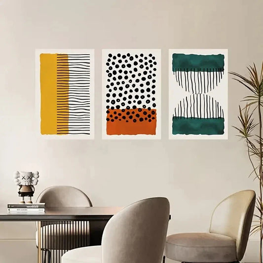 3pcs Funny Creative Decorative Paintings Metal Print Ready to Hang Art