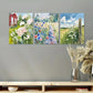 3pcs Artistic Vibrant Floral Nature Metal Print Ready to Hang Art